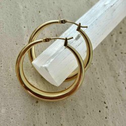 FRIIHOF+SIIG - BIG HOOPS - GULDBELAGTE RERINGE 