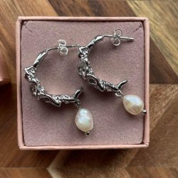 FRIIHOF+SIIG - RHODIUM (SLVLOOK) RERINGE - WHITE PEARL