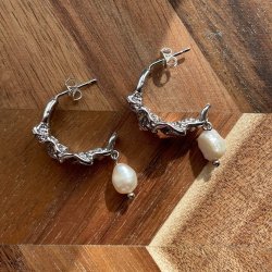 FRIIHOF+SIIG - RHODIUM (SLVLOOK) RERINGE - WHITE PEARL