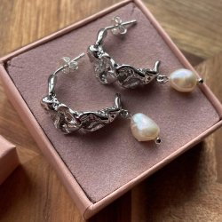 FRIIHOF+SIIG - RHODIUM (SLVLOOK) RERINGE - WHITE PEARL