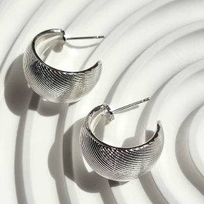 FRIIHOF+SIIG - BRUSHED HOOPS - RHODIUM (SLVLOOK) RERINGE 