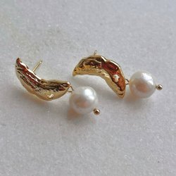 FRIIHOF+SIIG - MOON - GULDBELAGTE RESTIKKER