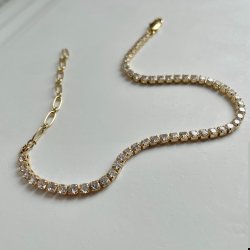 FRIIHOF+SIIG - TENNIS - GULDBELAGT ARMBND 