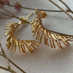 FRIIHOF+SIIG - ART DECO FEATHER - GULDBELAGTE RERINGE 