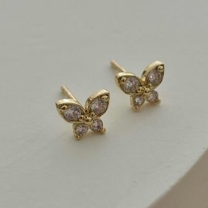 FRIIHOF+SIIG - BUTTERFLY - GULDBELAGTE RESTIKKER