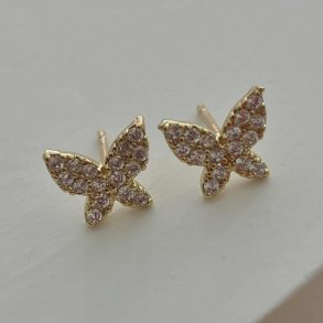 FRIIHOF+SIIG - BUTTERFLY - GULDBELAGTE RESTIKKER 