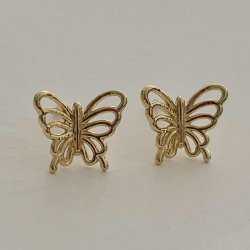 FRIIHOF+SIIG - BUTTERFLY - GULDBELAGTE RESTIKKER 