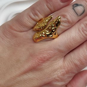 FRIIHOF+SIIG - ELVA - GULDBELAGT FINGERRING - JUSTERBAR 