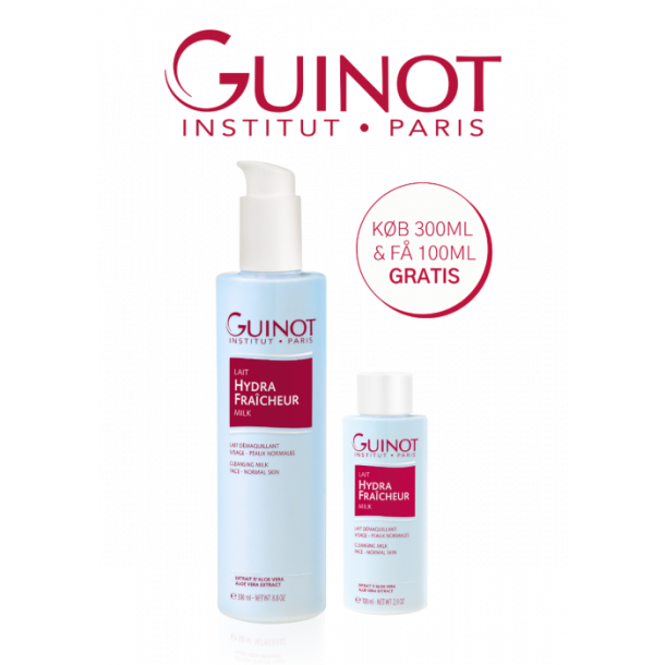 GUINOT - LAIT HYDRA FRAICHEUR - RENSEMLK - 300 ML. + 100 ML.